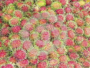 Rambutan in the market