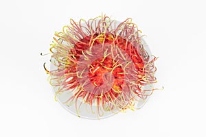 Rambutan , red hairy skin fruit