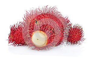 Rambutans isolated on white background