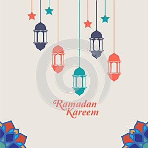 Ramdan kareem design, ramadan kareem vector design, ramadan kareem flat design