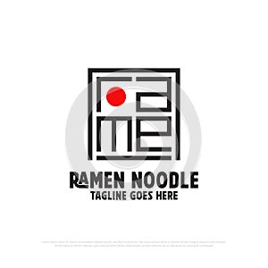 Ramen noodle logo design vector,food and beverages logo icon vector illustration, best for japanese restaurant logo idea