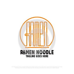 Ramen noodle logo design vector,food and beverages logo icon vector illustration, best for japanese restaurant logo idea