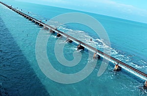 Rameshwaram Bridge in South India