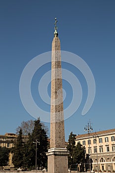 The Ramesses II from Heliopolis obelisk in central Rome