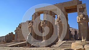 The Ramesseum is the memorial temple or mortuary temple of Pharaoh Ramesses II. Egypt