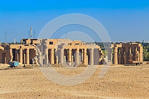 Ramesseum is mortuary temple of Pharaoh Ramesses II
