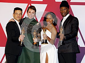 Rami Malek, Olivia Colman, Regina King and Mahershala Ali