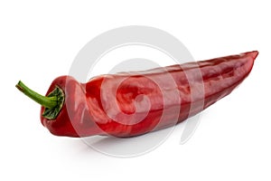 Ramiro sweet pointed pepper isolated on white.