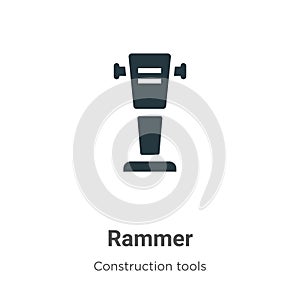 Rammer vector icon on white background. Flat vector rammer icon symbol sign from modern construction collection for mobile concept