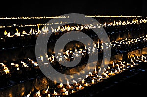 Burning candles in Ramoche Temple