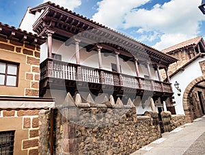 Ramos House in Calle de los Caballeros gentlemen street, from Vinuesa in Soria, in Poble Espanyol, Spanish Village in Barcelona