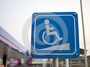 Ramp Access Sign for the Disabled, wheelchair ramps