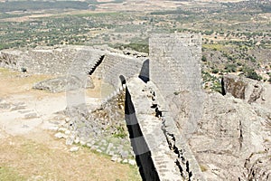 Rampart of castle in Monsanto, Portugal photo