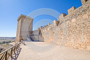 Rampart and turret in castle of Penaranda de Duero