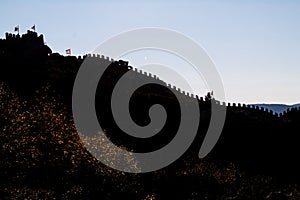 Ramparts of the Castelo dos Mouros castle in Sintra, Portug