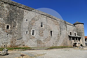 Ramparts and corner tower of La Cavalerie, former commandery of the Templars