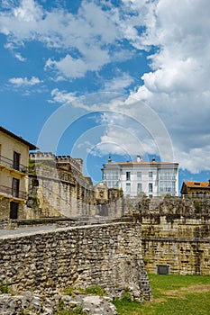 Fortified old town of Hondarribia, Spain photo