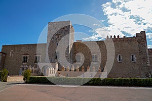 Ramparts of the palace of the kings of Mallorca in Perpignan town France