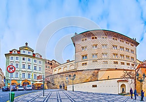 The ramparts of Prague Castle, Golden Star House and Schwarzenberg Palace, Czech Republic photo