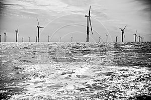 Rampion wind farm off coast of Sussex near Brighton photo