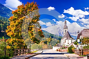 Ramsau, Germany - Autumn landscape in Berchtesgaden, Bavaria