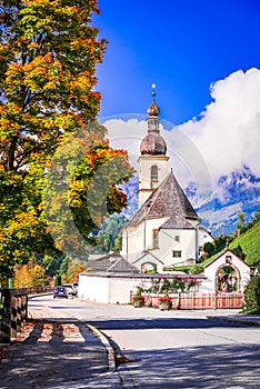 Ramsau, Germany - Autumn landscape in Berchtesgaden, Bavaria