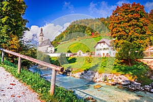 Ramsau, Germany - Autumn landscape in Berchtesgaden, Bavaria