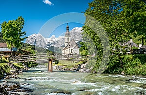 Ramsau mountain village, Berchtesgadener Land, Bavaria, Germany