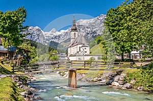 Ramsau mountain village, Berchtesgadener Land, Bavaria, Germany