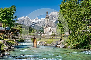 Ramsau mountain village, Berchtesgadener Land, Bavaria, Germany
