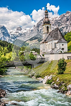 Ramsau mountain village, Berchtesgadener Land, Bavaria, Germany photo