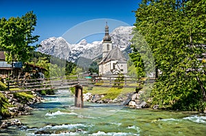 Ramsau mountain village, Berchtesgadener Land, Bavaria, Germany