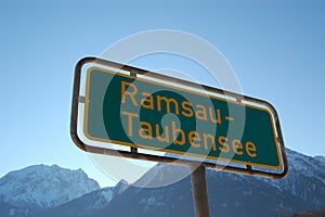 Ramsau-Taubensee Sign