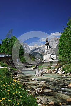 Ramsau Village In The Alps