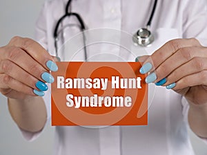 Ramsay Hunt Syndrome phrase on the page photo