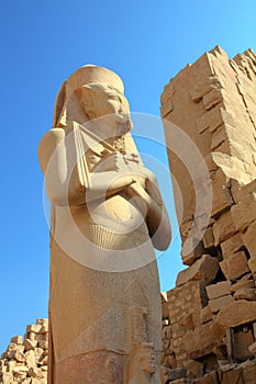 Ramses II - egypt pharaoh in Karnak temple