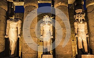 Luxor Temple at night