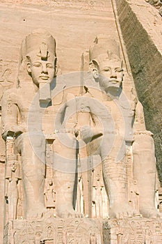 Ramses II in the temple of abu simbel photo
