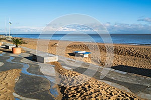 Ramsgate, kent, UK, main sands beach on a sunny day in winter