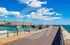 Ramsgate pier and waterfront panorama Kent England