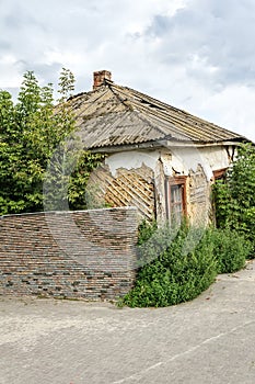 Ramshackle dilapidated abandoned old house