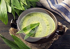 Ramsons cream soup