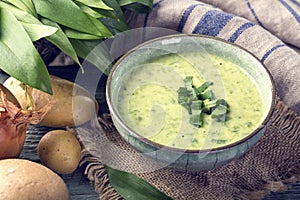 Ramsons cream soup