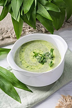 Ramsons cream soup photo