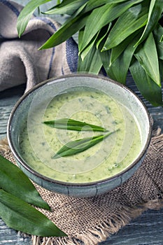 Ramsons cream soup