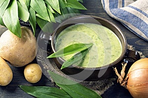 Ramsons cream soup