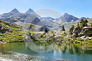 Ranas Lake in Tena Valley in The Pyrenees, Huesca, Spain.