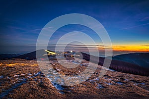 Ranca ski resort in the Parang mountains, Romania