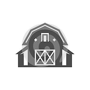 Ranch house farm agricultural village building icon vector rural countryside industrial farmland