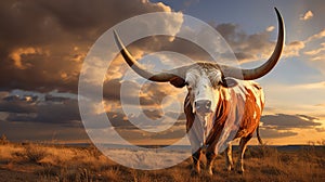 ranch longhorn cow